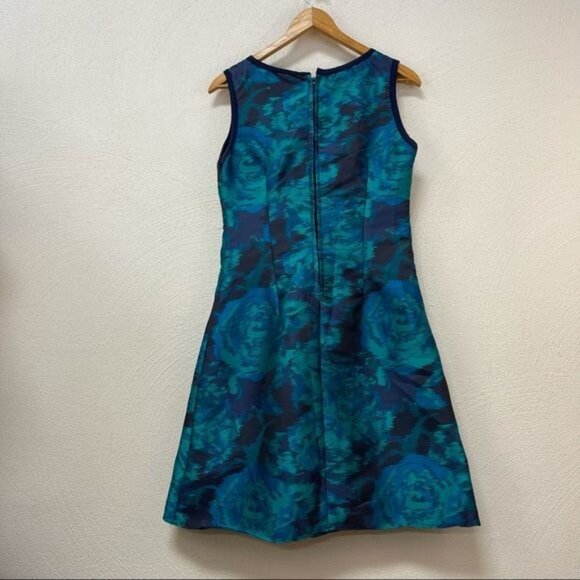 'Devil May Wear' Blue & Green Sleeveless Dress Sz Large - Picture 2 of 5
